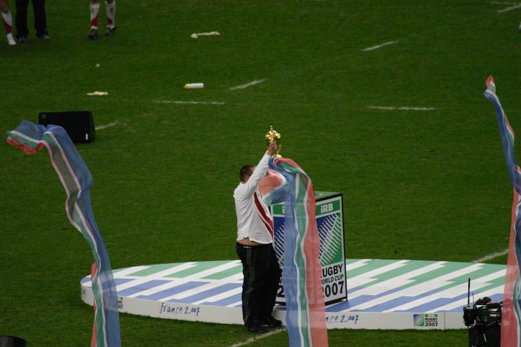 The only Englishman to get his hands on the cup that night....