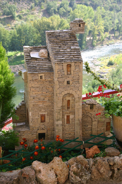 Model made from stones of the chutch