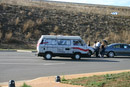 In the car park at the Millau viewing point
