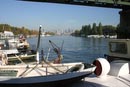 View from the boat up to La Defense